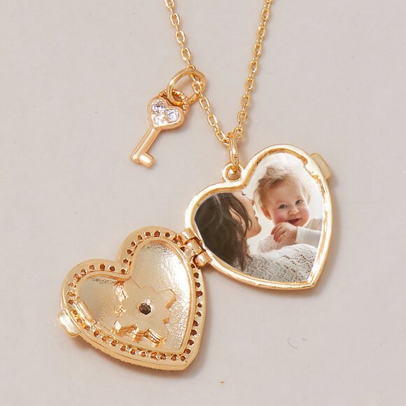 Gold Plated Heart Locket - Charmed Aroma Locket Necklaces Collection - Picture 2 of 5